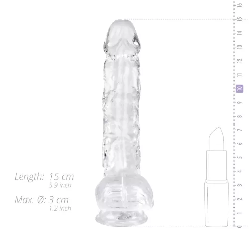 EasyToys - herés dildó - 13,5cm (átlátszó)