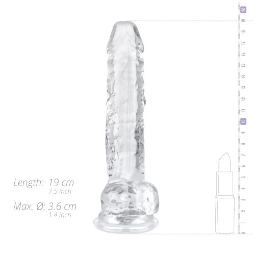 EasyToys - herés dildó - 17cm (átlátszó)