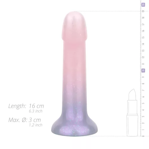 EasyToys Mermaid - csillámos dildó - 15cm (pink)