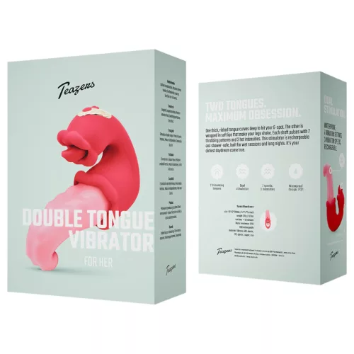 Teazers - dupla nyelves vibrátor (pink)