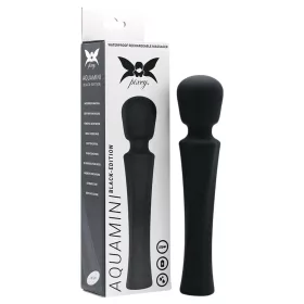 Pixey Aquamini - mini wand vibrátor (fekete)