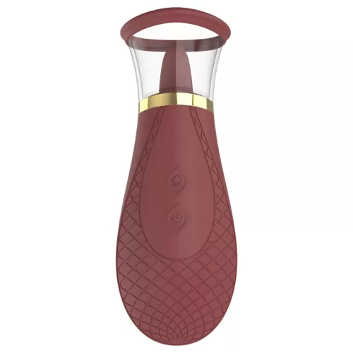 Dreamtoys Roxy - szívó-nyaló vibrátor (bordó)