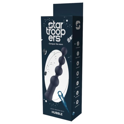 Startroopers Hubble - akkus gyöngyös anál vibrátor (fekete)