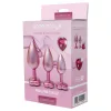 Dreamtoys Gleaming Love - szíves anál plug szett (rózsaszín)