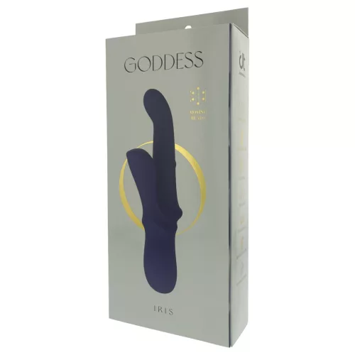 Goddess Iris - gyöngyös csiklókaros vibrátor (kék)