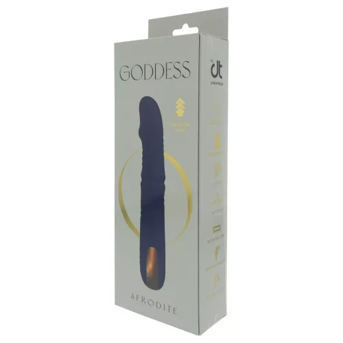 Goddess - lökő forgógyöngysoros vibrátor (sötétkék)