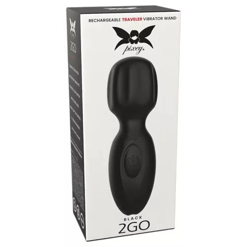 Pixey 2GO - akkus mini masszírozó vibrátor (fekete)