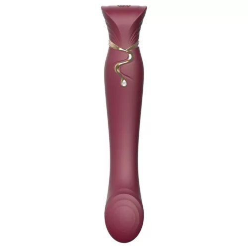 ZALO Queen - léghullámos G-pont- és csikló vibrátor (piros)