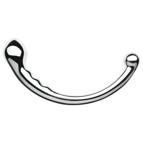 Le Wand - kétvégű rozsdamentes acél dildó (ezüst)