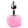 / FEELZTOYS - fém anál plug nyuszifarokkal (ezüst-pink)