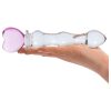 GLAS - szíves üveg dildó (átlátszó)